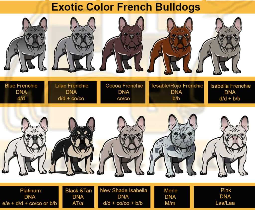 French Bulldog DNA Colour Chart